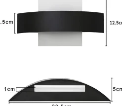 ZMH LED Applique Blanc Chaud Applique 6w Acrylique Moderne Nuit 23.5cm