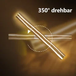 ZMH LED Applique Bois 13w 80 Cm Blanc Chaud Moderne Pour Chambre