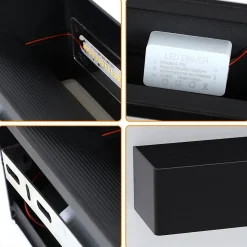 ZMH LED Applique murale Lampe murale Moderne Noir IP20