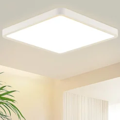 ZMH LED Plafonnier Salon 23cm Blanc Plafonnier 3000k 18w Chambre Couloir