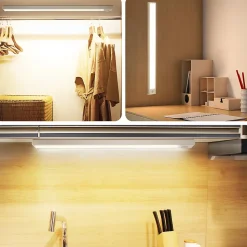 ZMH Lot De 2 Lampes LED Argenté Encastrables Avec Détecteur De Mouvement 40cm