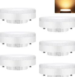 ZMH Lot De 6 LED Ampoules Gx53 ultra Plat 3000k 5 w 230v Non Dimmable Blanc