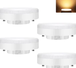 ZMH Lot De 4 LED Ampoules Gx53 ultra Plat 3000k 5 w 230v Non Dimmable Blanc