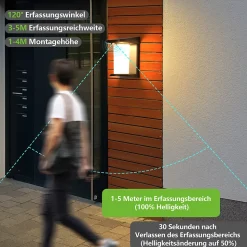 ZMH Luminaire Mural Solaire Lot De 2 Extérieures Étanche Lumière LED Blanc Chaud 3000k