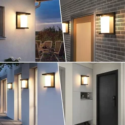 ZMH Luminaire Mural Solaire Lot De 2 Extérieures Étanche Lumière LED Blanc Chaud 3000k