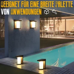 ZMH Luminaire Mural Solaire Extérieur Lumière Solaire De Jardin 3000k Blanc Chaud Lampe