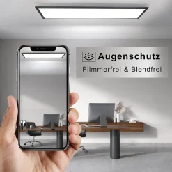 ZMH Panneau LED Whonzimmer 120cm Avec Variateur Et Télécommande