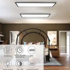 ZMH Panneau LED Whonzimmer 120cm Avec Variateur Et Télécommande