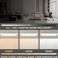 ZMH Plafonnier LED à Intensité Variable Pour Salon Changement De Couleur Rvb Cuisine Fête