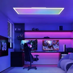 ZMH Plafonnier LED à Intensité Variable Pour Salon Changement De Couleur Rvb Cuisine Fête