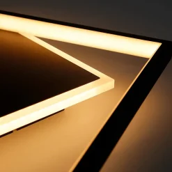 ZMH Plafonnier LED Chambre Noir Intensité Variable 42w Moderne