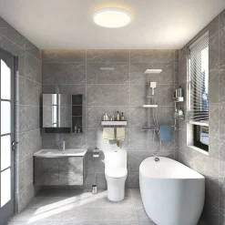 ZMH Plafonnier LED 22cm Blanc Froid 15w Blanc Ip44