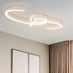 ZMH Plafonnier LED Design Moderne 24W - Éclairage Blanc Chaud 3000K pour Salon et Chambre