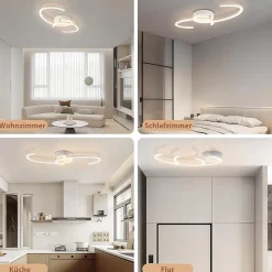 ZMH Plafonnier LED Design Moderne 24W - Éclairage Blanc Chaud 3000K pour Salon et Chambre