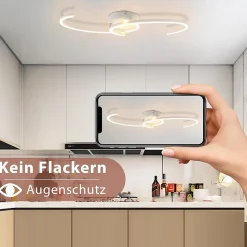 ZMH Plafonnier LED Design Moderne 24W - Éclairage Blanc Chaud 3000K pour Salon et Chambre