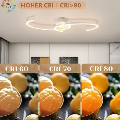 ZMH Plafonnier LED Design Moderne 24W - Éclairage Blanc Chaud 3000K pour Salon et Chambre