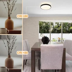 ZMH Plafonnier LED Dimmable 50W avec Télécommande pour Décoration Moderne