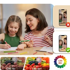 ZMH Plafonnier LED Intensité Variable 90w plafonnier Moderne Plafonnier salon 100cm Blanc Design Avec Télécommande