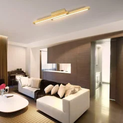 ZMH Plafonnier LED 3000k Lumière De Salon 114cm De Long 2 Flammes