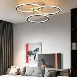 ZMH Plafonnier LED Living Room 3 Ring Design 41w Plafonnier 3000k Office Light Hotel