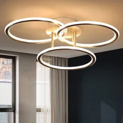 ZMH Plafonnier LED Living Room 3 Ring Design 41w Plafonnier 3000k Office Light Hotel
