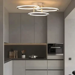 ZMH Plafonnier LED Living Room 3 Ring Design 41w Plafonnier 3000k Office Light Hotel