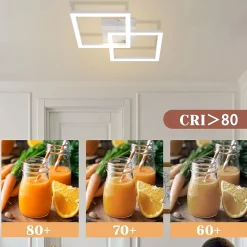 ZMH Plafonnier LED Moderne 2 Flammes 24w Pour Chambre Et Couloir