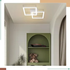 ZMH Plafonnier LED Moderne 2 Flammes 24w Pour Chambre Et Couloir