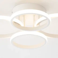 ZMH Plafonnier LED Moderne Blanc 48w 55cm Dimmable Avec Télécommande Pour Salon Chambre