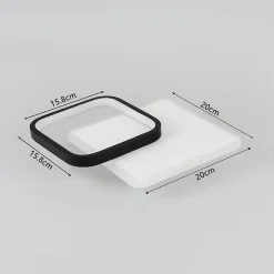 ZMH Plafonnier LED Moderne Noir Blanc Design Acrylique Lampe De Salon