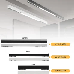 ZMH Plafonnier LED Moderne 107cm Dimmable pour Chambre et Bureau