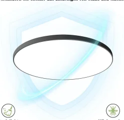 ZMH Plafonnier LED Moderne IP44 avec Télécommande pour Cuisine et Couloir - Luminosité Réglable