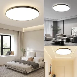 ZMH Plafonnier LED Moderne IP44 avec Télécommande pour Cuisine et Couloir - Luminosité Réglable