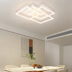 ZMH Plafonnier LED Moderne Blanc 3000-6500K pour Salon, Cuisine et Bureau