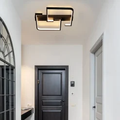 ZMH Plafonnier LED Moderne Noir 19W 30CM pour Cuisine et Couloir - Éclairage Doux et Élégant