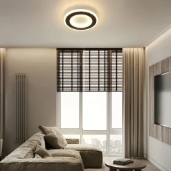 ZMH Plafonnier LED Moderne Noir et Blanc 24cm pour Salon, Couloir et Plus