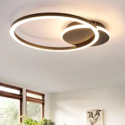 ZMH Plafonnier LED Moderne - 24W Double Anneaux 3000K pour Cuisine et Couloir