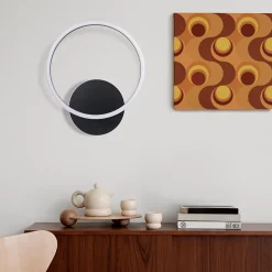 ZMH Plafonnier LED Moderne - 24W Double Anneaux 3000K pour Cuisine et Couloir