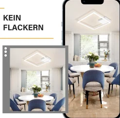 ZMH Plafonnier LED Moderne Carré Blanc 3000k Pour Salon Et Cuisine