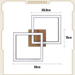 ZMH Plafonnier LED Moderne 12W Noir pour Cuisine et Salon avec Lumière Chaude 3000K