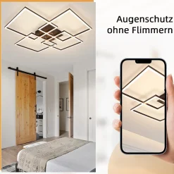 ZMH Plafonnier LED Moderne 32W 3000K - Éclairage Réglable et Design Élégant