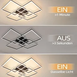 ZMH Plafonnier LED Moderne 32W 3000K - Éclairage Réglable et Design Élégant