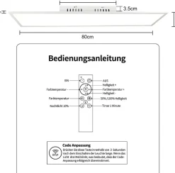 ZMH Plafonnier LED Panneau LED à Intensité Variable - Salon Plat Avec Télécommande