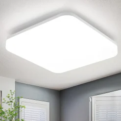 ZMH Plafonnier LED Salon 22cm 18w Lampe De Salle De Bain Angle Ip54 Chambre Cuisine