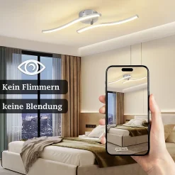 ZMH Plafonnier LED Salon 12w 3000k Lampe De Cuisine Pour Salon Chambre