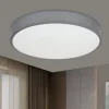 ZMH Plafonnier LED 12w 3000k Abat-jour Tissu Moderne Rond