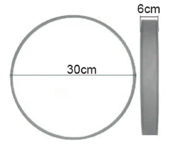 ZMH Plafonnier LED 12w 3000k Abat-jour Tissu Moderne Rond