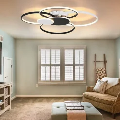 ZMH Plafonnier LED 72w Moderne à 6 Anneaux Living Room Bedroom