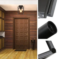 ZMH Plafonnier Rétro Noir Industriel Lampe De Cuisine Pour Chambre à Coucher