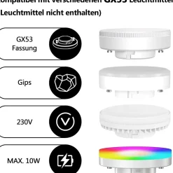 ZMH Projecteur De Plafond Moderne En Plâtre Blanc Gu10 Pour Cuisine Et Salon